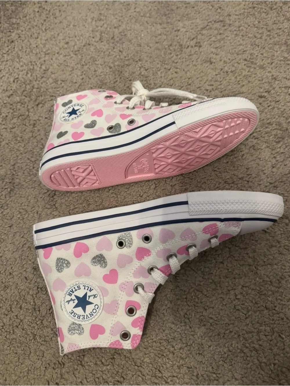 Converse Heartsfall/Mermaid Chuck Taylor All Star Size 3 Junior Canvas Shoe